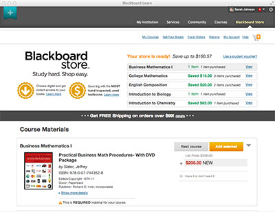 Blackboard Developing New Online Bookstore Right in the LMS