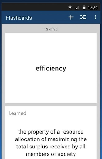 With MindTap's new mobile apps students can review prebuilt flashcards or make their own