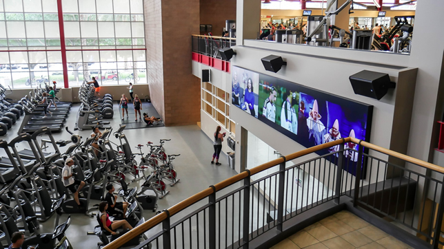 The University of Nevada, Las Vegas has added a video wall that consists of 12 Clarity Matrix LCD video displays forming a six-wide by two-high layout.