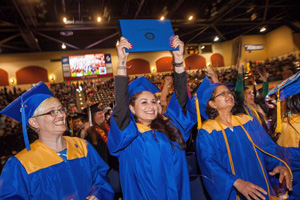 health information management graduates from San Diego Mesa College celebrate during commencement