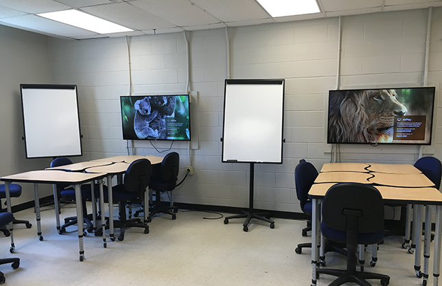 active learning classroom at Saint Anselm College