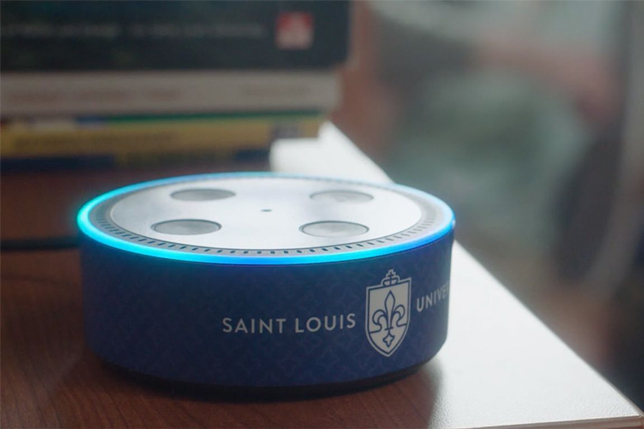 Saint Louis University-branded Echo Dot