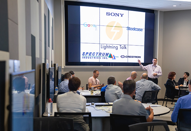 The Smart Classroom Summit convened faculty, technologists and architects along with players from Crestron, Google, Sony, Steelcase and Spectrum to generate new ideas related to current and emerging technologies. 
