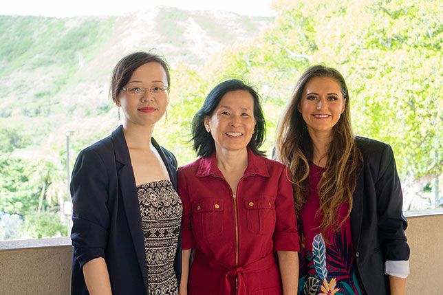 Project leads (left to right) Youxin Zhang, Helen Torigoe and Jamie Sickel