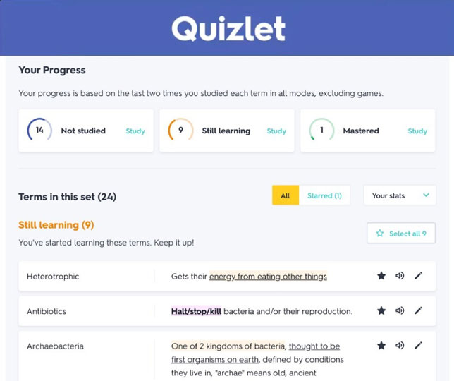 Quizlet Learning Assistant