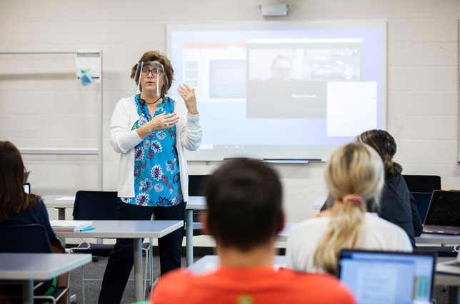 The University of Kentucky has upgraded the technology in many of its classrooms, including the one hosting this education course