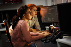 women coding