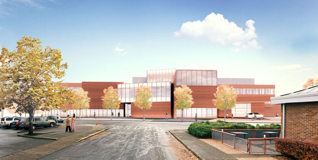 Artist rendering of the Jen-Hsun and Lori Huang Collaborative Innovation Complex