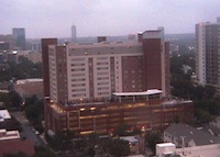 Callaway House at UT Austin, as viewed through the Construction Cam Aug. 7.