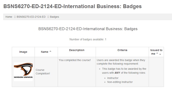 Badges in Moodle