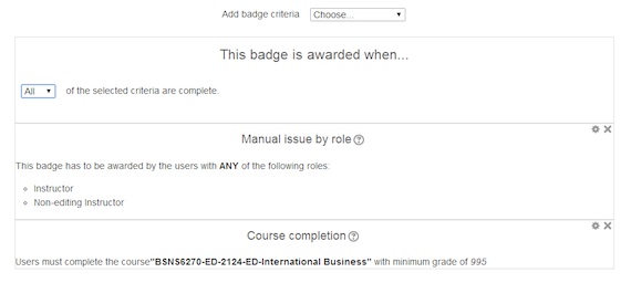 How to add badges in Moodle