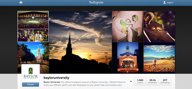 Baylor University Instagram