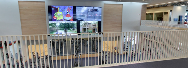 UC Riverside's new videowall can run content from cable TV, DVDs, digital images and camera feeds from hundreds of feet away.