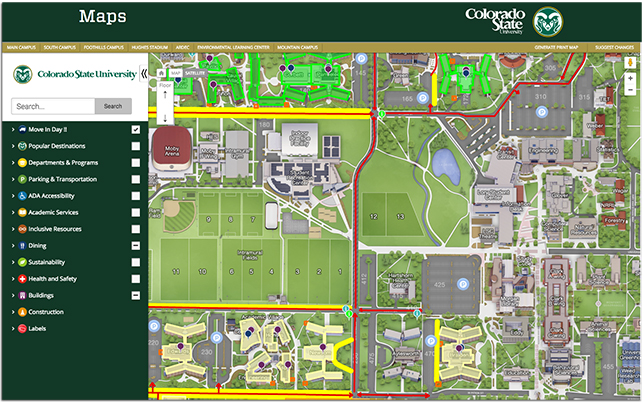 Colorado State Campus Map Colorado State U Launches Interactive Map -- Campus Technology