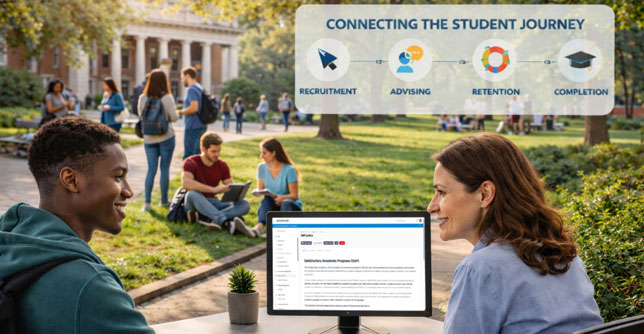 students in outdoor campus scene