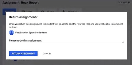 how instructors can comment on assignments in google classroom in apps for education