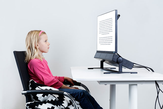 Tobii Pro Spectrum can capture eye movements such as saccades, correction saccades, fixations and pupil size changes, at an adjustable rate between 60 Hz and 600 Hz.