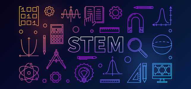 science, technology, engineering, math illustration