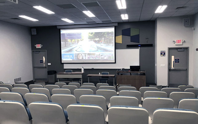 Hybrid classroom at Duquesne University