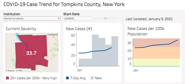 sample COVID dashboard