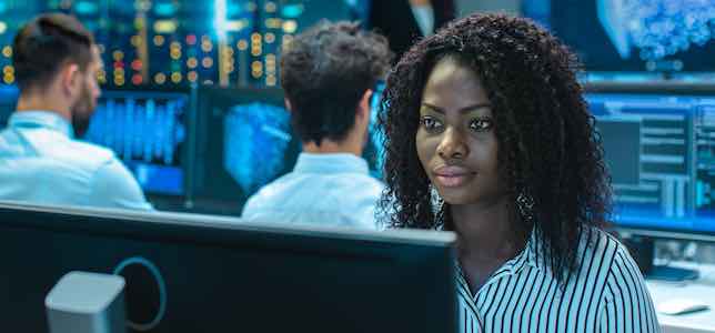 woman working at computer