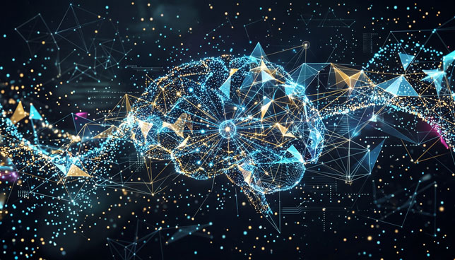 digital brain with network connections