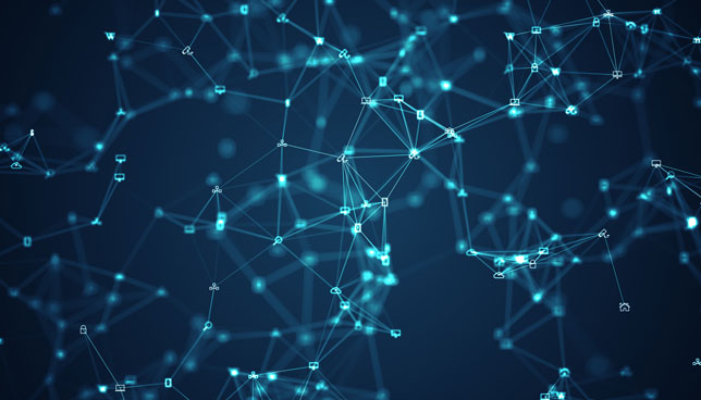 network of various technology icons