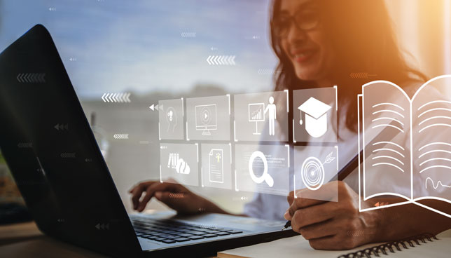 young woman working on computer