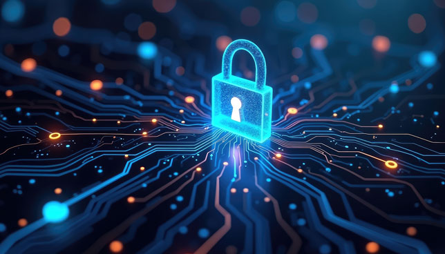 digital lock with circuit patterns