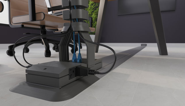 cable management under a table
