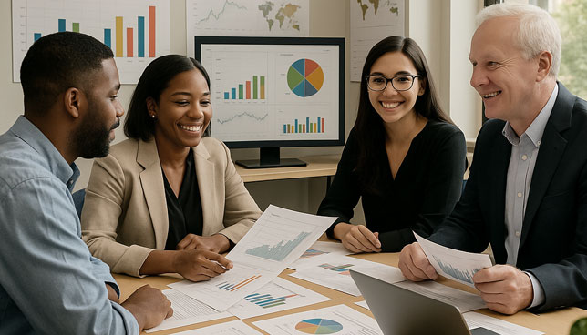 data professionals in a meeting