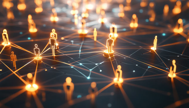 connected professionals abstract network