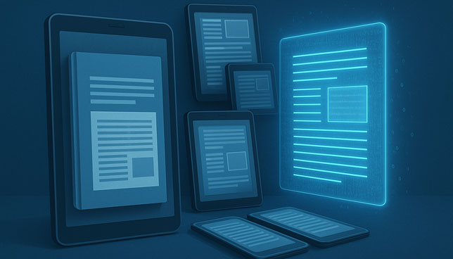 digital textbooks displayed on multiple tablets