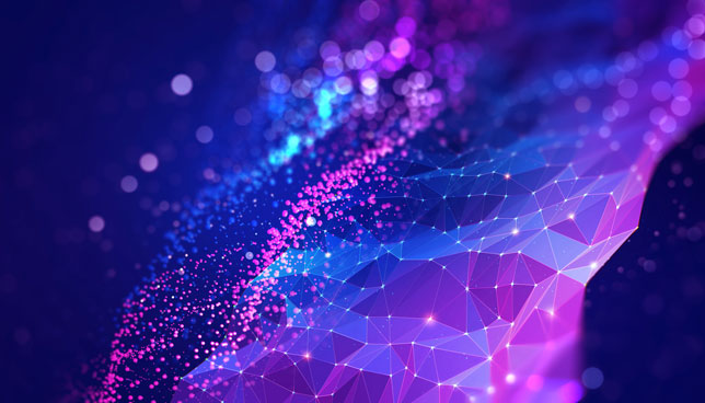 Abstract neural network 3D illustration