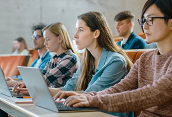 Image of a student with a tablet