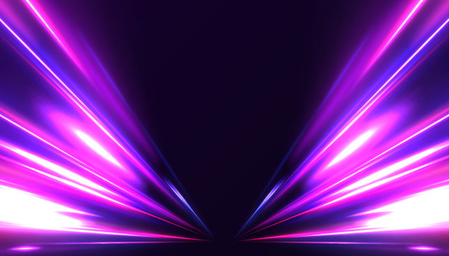 Modern abstract high-speed light motion effect on black background