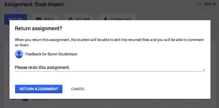 how instructors can comment on assignments in google classroom in apps for education